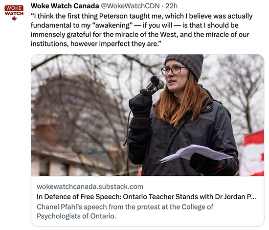 Chanel Pfahl speaks in defence of free speech.