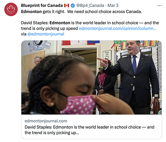 Edmonton is the world leader in school choice.